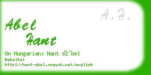 abel hant business card